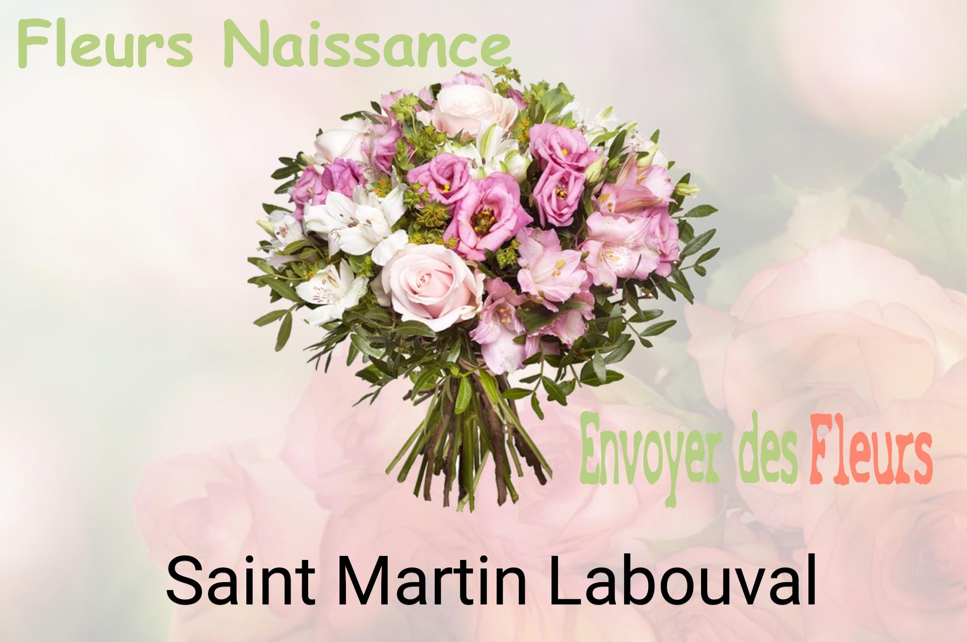 Bouquet de fleurs de naissance livré à Saint-Martin-Labouval