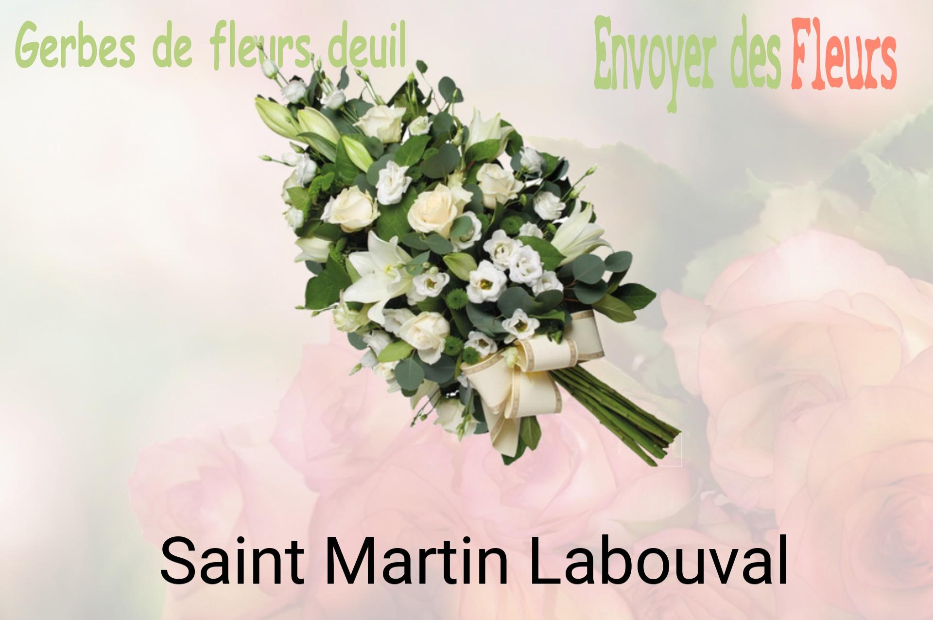 Gerbe de fleurs de deuil livrée à Saint-Martin-Labouval